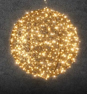 Ornement boule lumineuse 3D LED en fibre de verre Ø 160 cm, blanc chaud