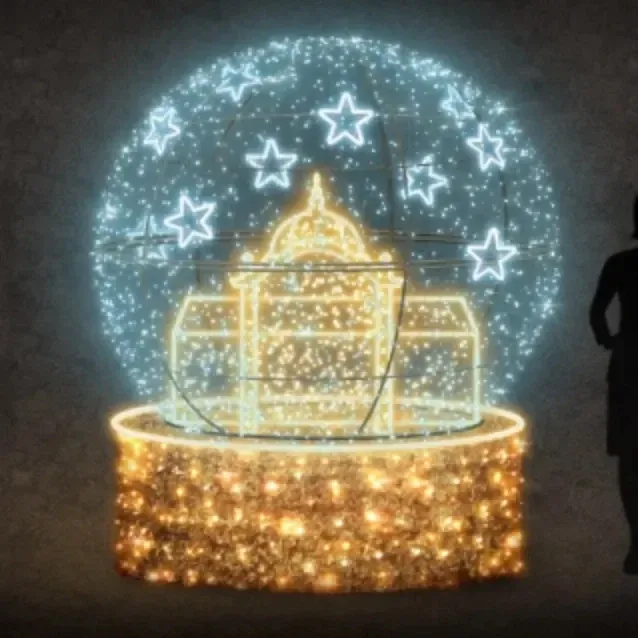 Bonhomme de neige LED, 180 x 220 cm, 36V, 98W, composé de 5 pièces