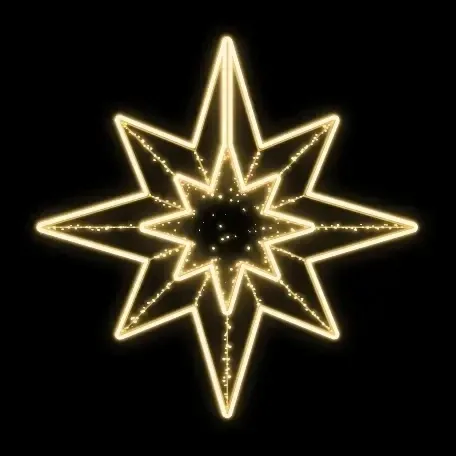 Easy Fix 2D LED star light I, Ø 308 cm, blanc chaud, suspension, aluminium