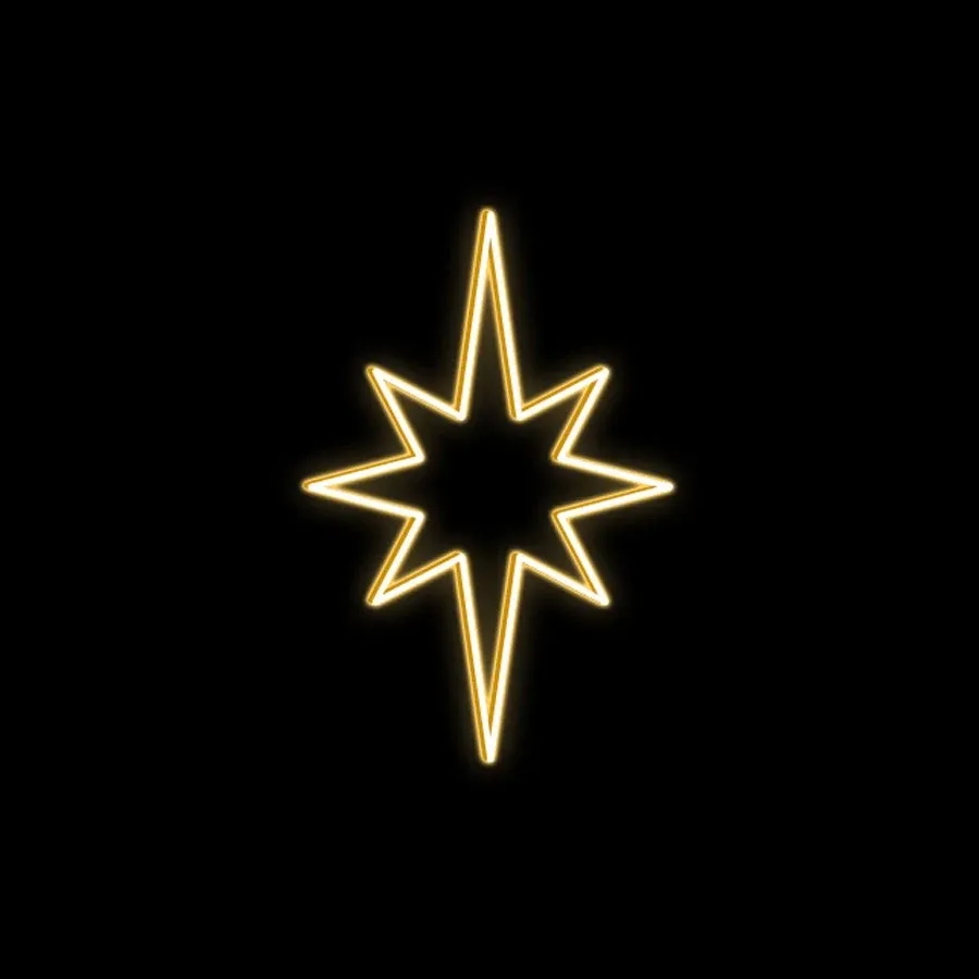 Easy Fix Étoile LED 2D 50 × 80 cm, blanc chaud, suspension, aluminium