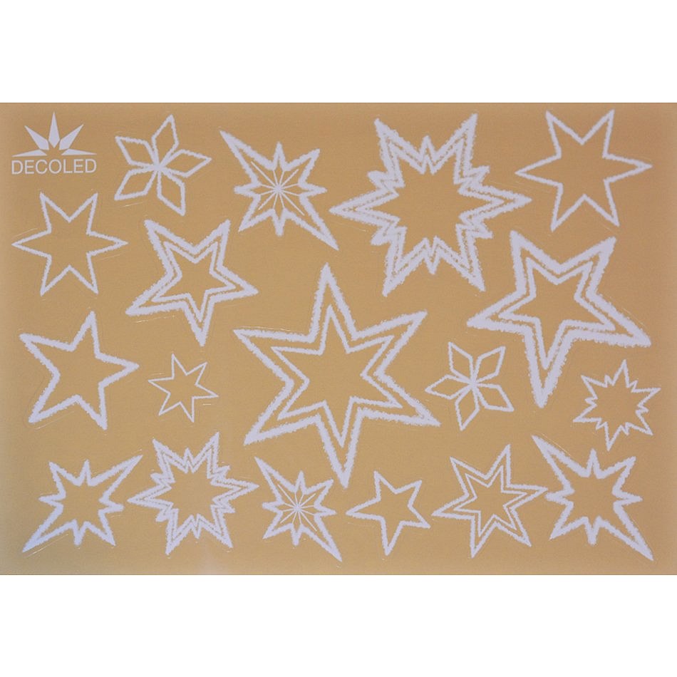Autocollants de fenêtre de Noël A4 étoiles
