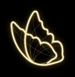Lampe LED 2D ailes de papillon, 95 × 100 cm, blanc chaud, suspension, impression 3D