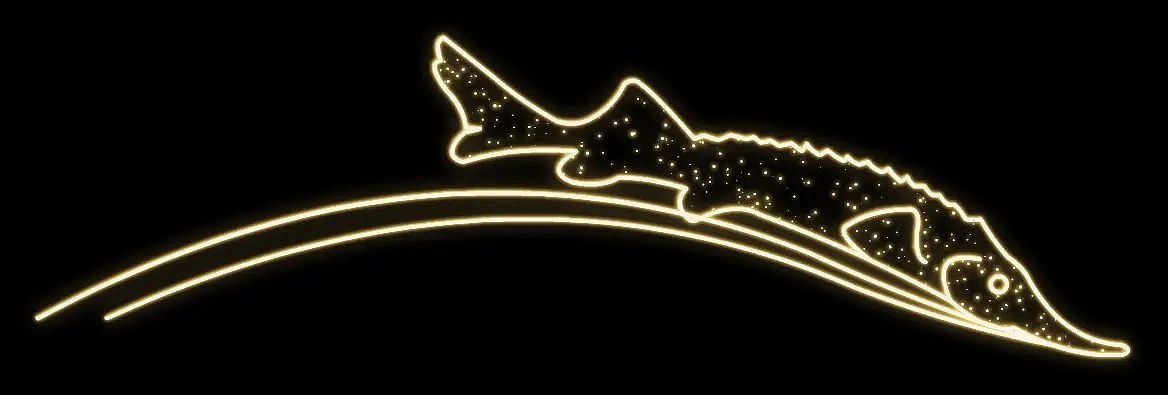 Eco Fix 2D LED lumière de poisson, suspendu, 250 × 60 × 3 cm, blanc chaud, impression 3D, DZX11103WS2