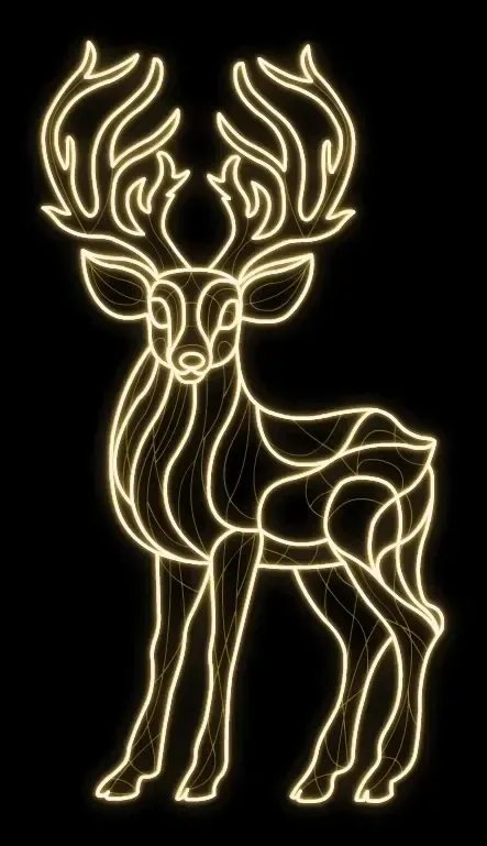 Guirlande lumineuse 2D LED, 130 × 240 cm, blanc chaud, sur pied, aluminium