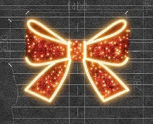 Arc lumineux LED 3D, 140 × 65 cm, blanc chaud avec chaîne