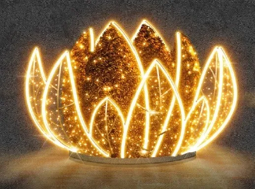 Nénuphar 3D LED, 200 x 150 cm, blanc chaud, 36 V, 59,2 W, 3 pièces