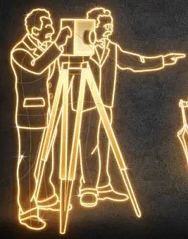 Photographie lumineuse Eco Fix 2D LED, 150 × 198 × 60 cm, blanc chaud, sur pied, impression 3D