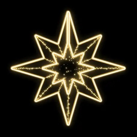 Easy Fix 2D LED star light I., Ø 150 cm, blanc chaud, à suspendre, impression 3D