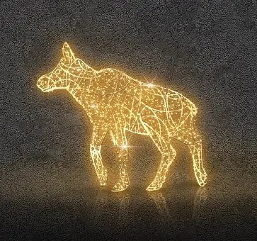Eco Fix Élan éclairé en 3D par LED, WS2C, 210 × 240 × 55 cm, aluminium