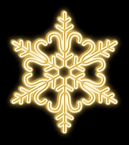 Flocon de neige LED 2D XXXV, suspendu, Ø 200 cm, blanc chaud, impression 3D