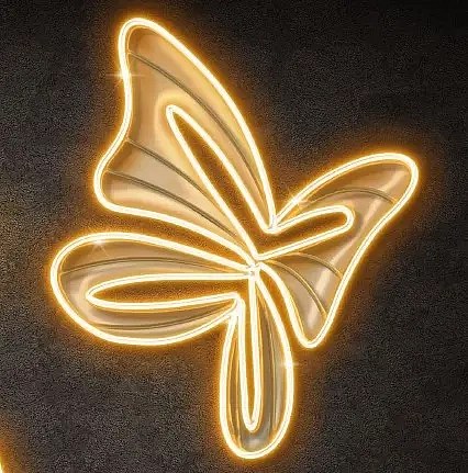 Lampe papillon 3D LED, blanc chaud, 36V