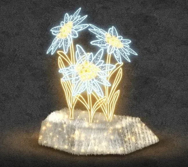 Set de lumières LED pour fleurs, 180 cm, 36V, 68,8W, 4 pièces
