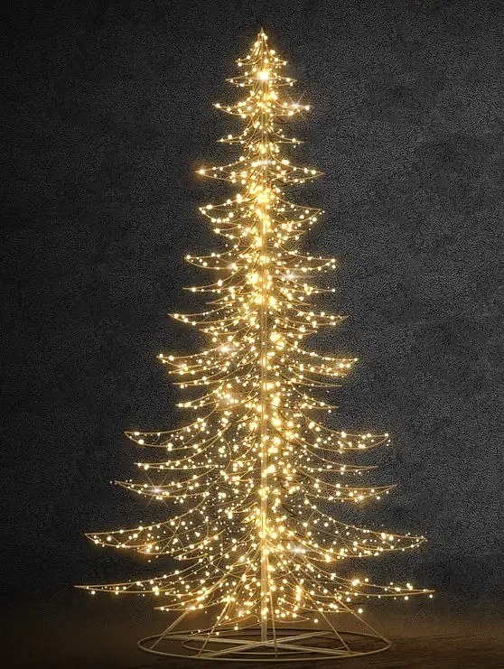Eco Fix 2D LED pour arbre, blanc chaud avec Flash, aluminium