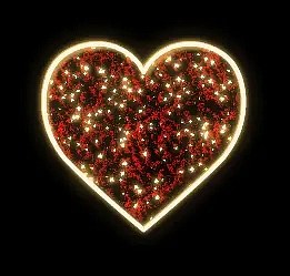 Coeur lumineux 2D LED, 31 × 30 cm, blanc chaud, suspendu, impression 3D