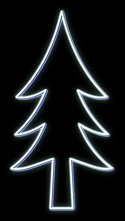 Easy Fix 2D LED Tree Light 120 × 230 cm, blanc glacier, suspension, aluminium