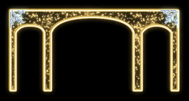 Feu d'arrêt Easy Fix 2D LED, 480 × 230 cm, sur pied, aluminium