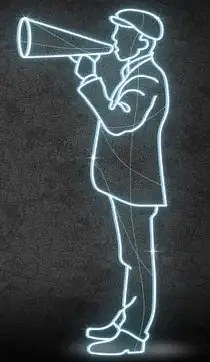 Eco Fix 2D LED light man with printer, 100 × 210 × 60 cm, blanc glacé, suspendu, impression 3D