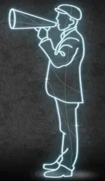 Eco Fix 2D LED light man with printer, 100 × 210 × 60 cm, blanc glacé, suspendu, impression 3D