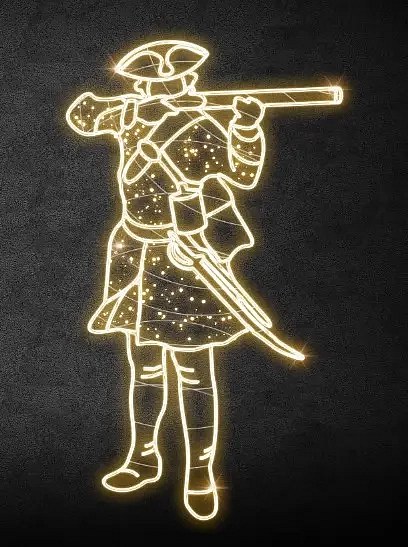 Soldat de lumière Easy Fix 2D LED, 115 × 200 cm, blanc chaud, sur pied, impression 3D