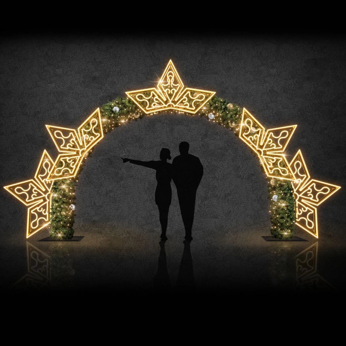 Porte lumineuse Easy Fix 3D LED, 350 × 600 × 80 cm, blanc chaud, aluminium
