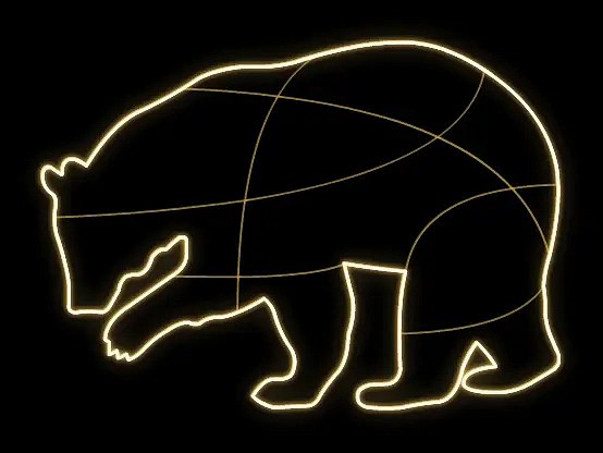 Ourson lumineux 2D LED, 220 × 155 cm, blanc chaud, debout, impression 3D