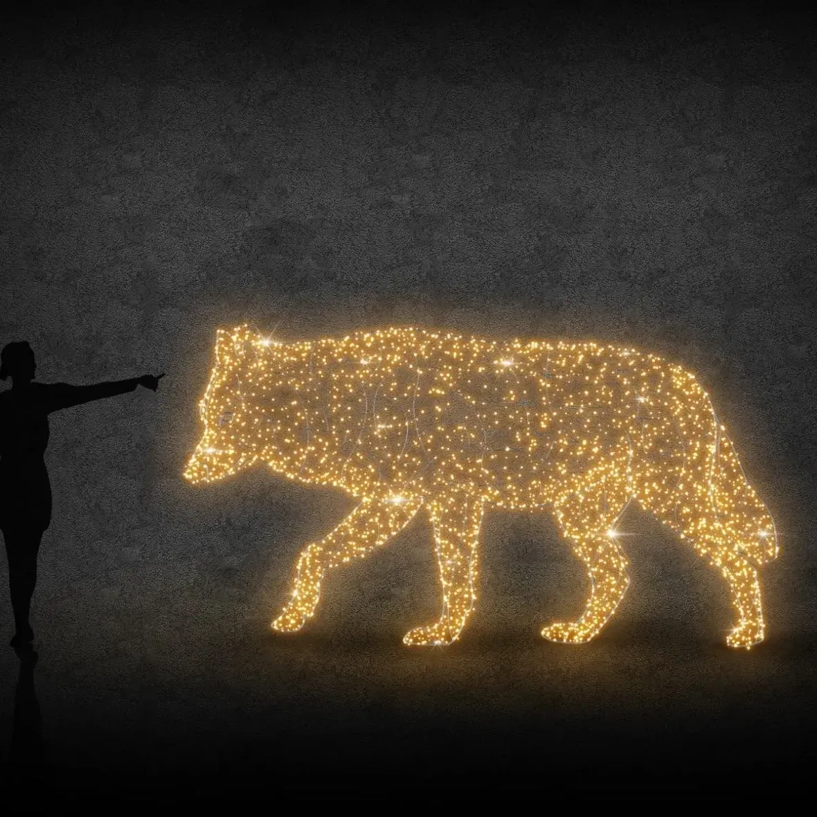 Eco Fix 3D LED loup 180 cm, blanc chaud, aluminium