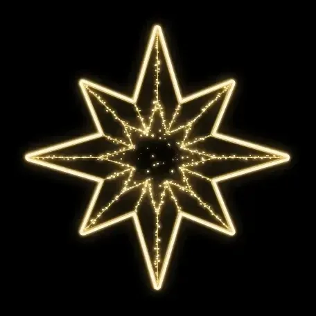 Easy Fix 2D LED star light II, avec tresse, Ø 150 cm, blanc chaud, à suspendre, impression 3D