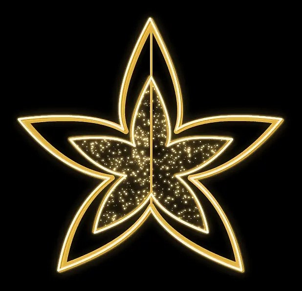 Easy Fix 3D LED star light, étoile anis I., Ø 200 cm, blanc chaud, suspension, aluminium
