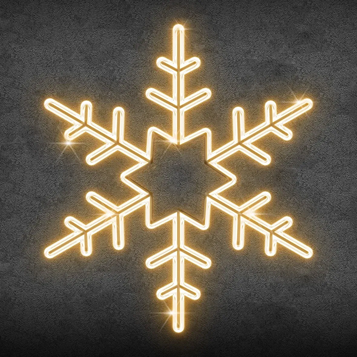Easy Fix 2D LED star light float Ø 80 cm, blanc chaud, kit d'éclairage public, aluminium