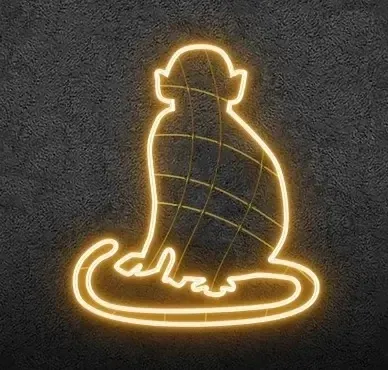 Eco Fix Singe lumineux 2D LED, assis, suspendu, 73 × 83 × 4 cm, blanc chaud, imprimé en 3D, doré