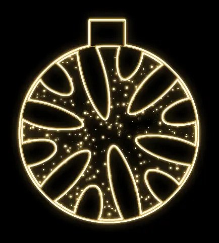 Easy Fix Ornement lumineux 2D LED II. avec flocon de neige, suspendu, 146 × 167 × 5 cm, blanc chaud avec Flash, impression 3D
