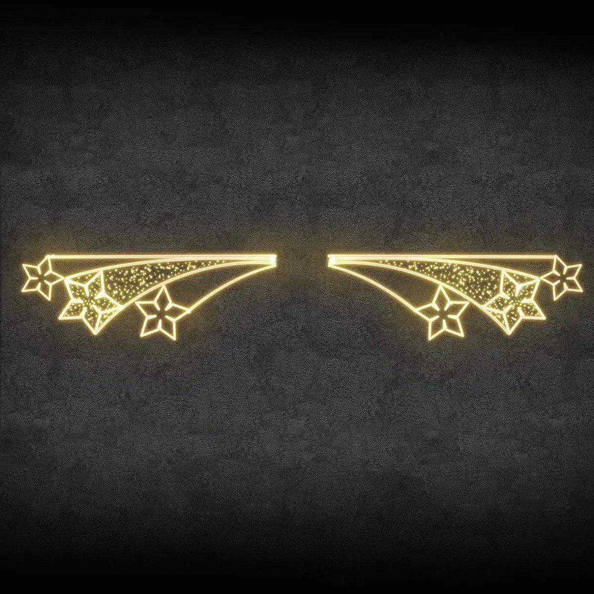 Easy Fix Barre lumineuse 2D LED 6 étoiles, 480 × 80 × 5 cm, blanc chaud, aluminium
