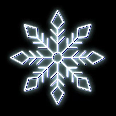 Easy Fix 2D LED flocon de neige XVI, Ø 147 cm, blanc glacé, suspendu, impression 3D
