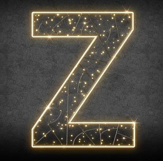 Eco Fix 2D LED lettre Z, 97 ×123 × 3 cm, blanc chaud, à suspendre, impression 3D