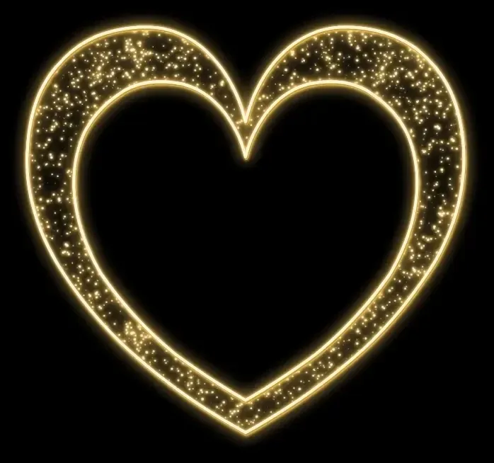 Eco Fix Coeur lumineux 2D LED, 250 × 230 cm, blanc chaud, sur pied, aluminium
