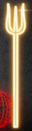 Fourchette lumineuse 2D LED, 26 × 150 cm, blanc chaud, sur pied, aluminium