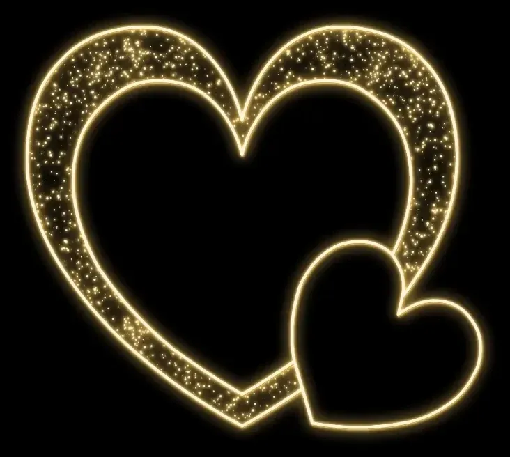 Eco Fix 2D LED coeur photopoint, 245 × 225 cm, blanc chaud, sur pied, aluminium