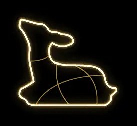 Roue lumineuse Easy Fix 2D LED, 57 × 55 × 40 cm, blanc chaud, sur pied, imprimée en 3D, aluminium