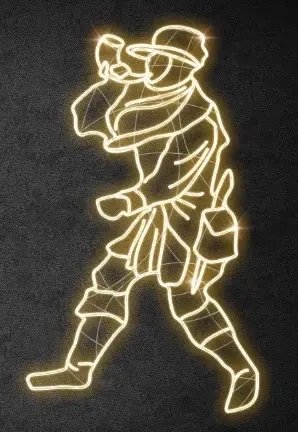 Eco Fix 2D chasseur de lumière LED, blanc chaud, 120 × 200 cm, debout, impression 3D