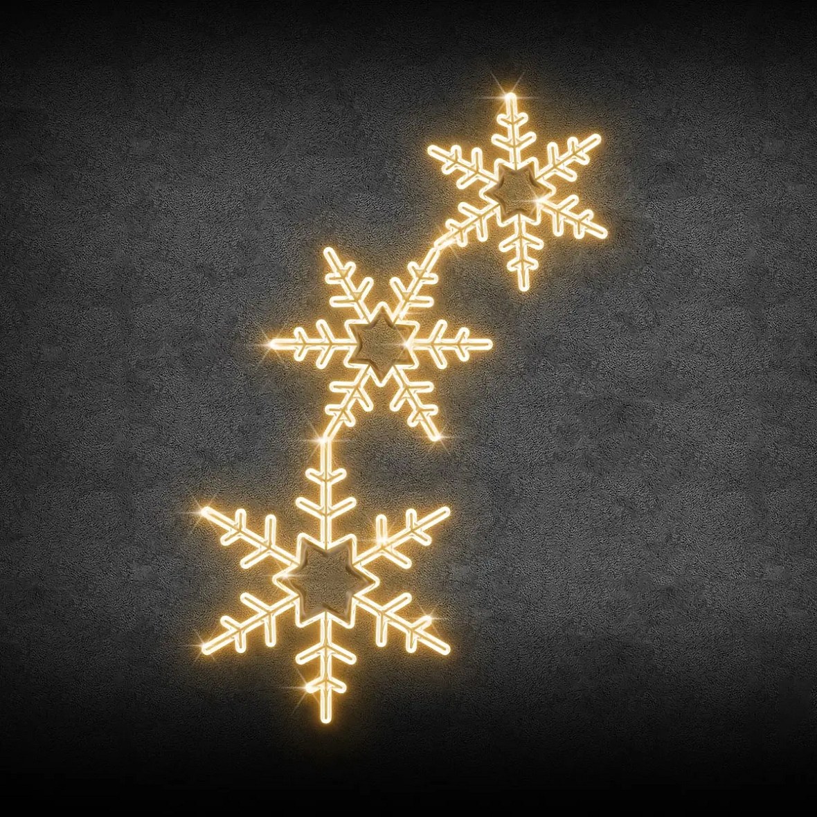 Décor lumineux 2D LED sur VO, 140 × 300 cm, blanc chaud