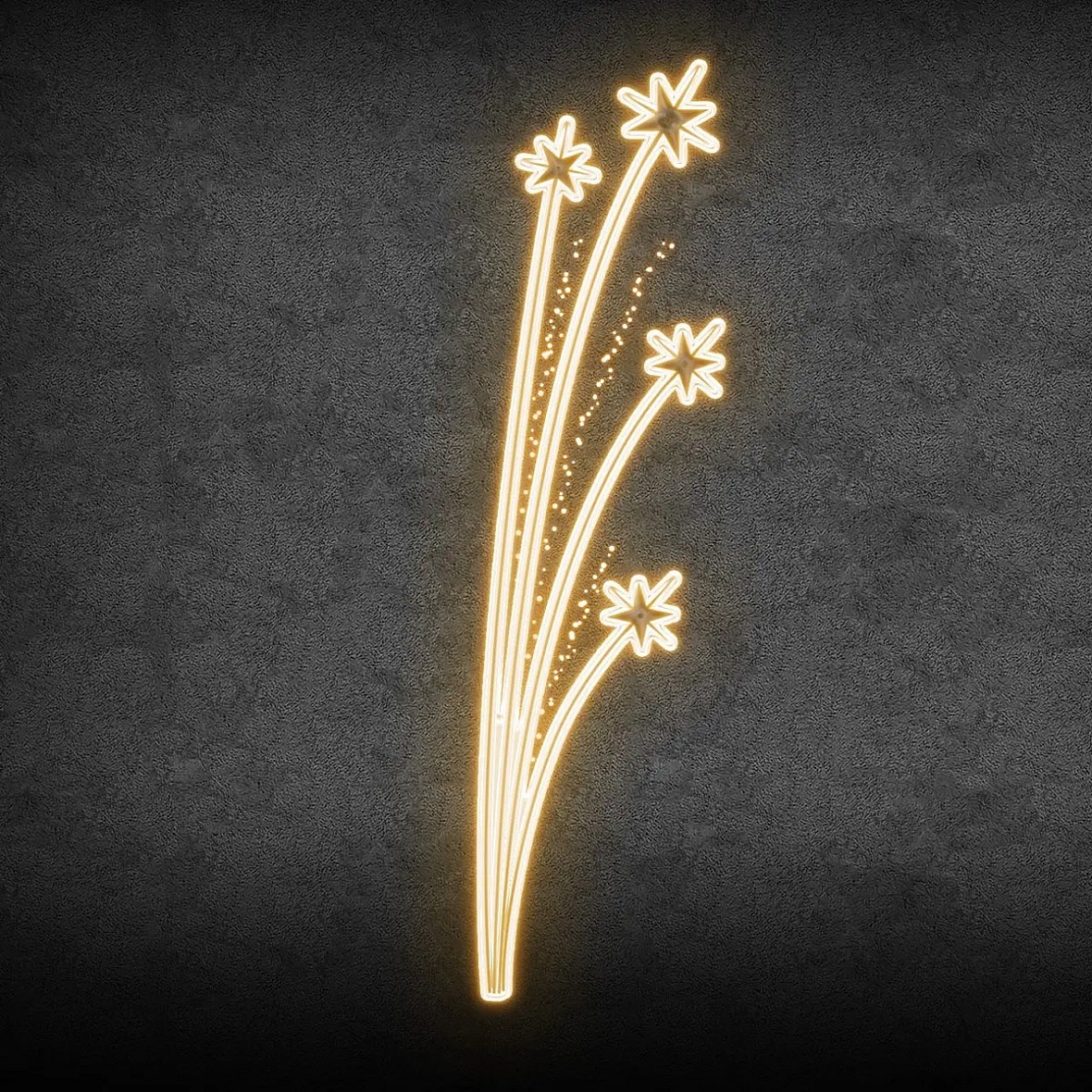 Easy Fix Décor étoilé 2D LED, 85 × 300 cm, blanc chaud, décor d'éclairage public, aluminium