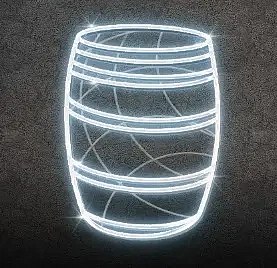 Eco Fix Baril de lumière LED 2D, 74 × 112 × 3 cm, blanc glacé, suspendu, imprimé en 3D, aluminium