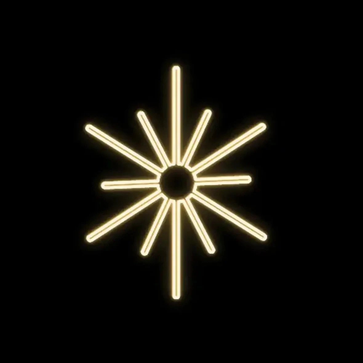Easy Fix 2D LED star light XIV, Ø 80 cm, blanc chaud, suspension, aluminium
