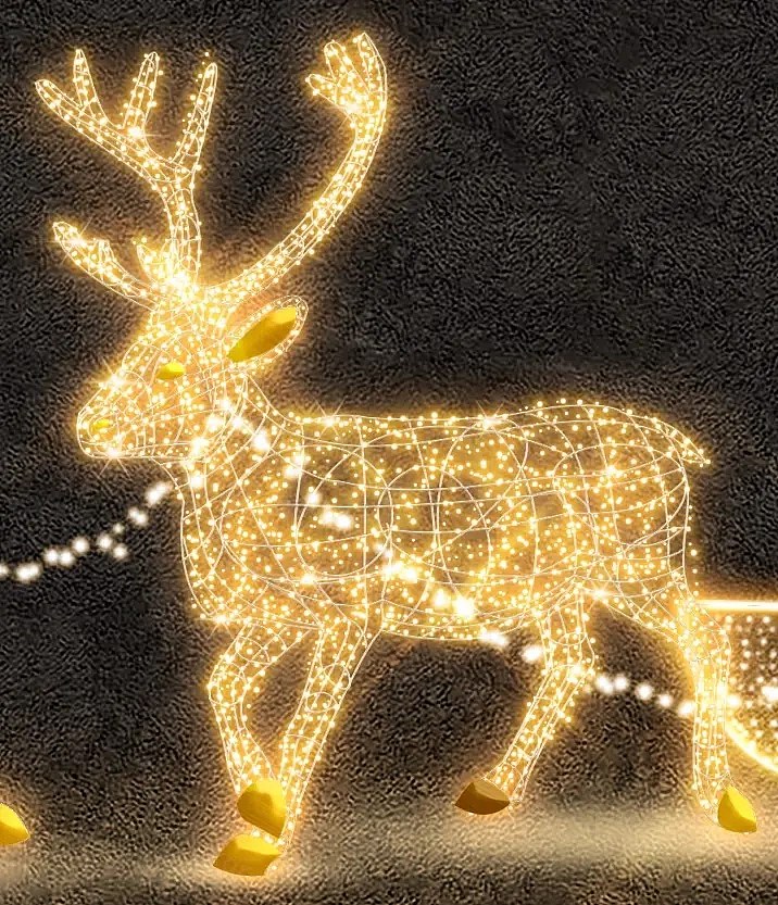 Eco Fix 3D LED rennes, 295 × 350 cm, blanc chaud, aluminium