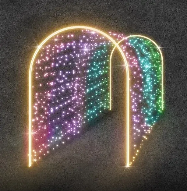 Tunnel lumineux 3D LED Twinkly 140 × 220 × 200 cm, 24 V, 26 kg, 2 pièces