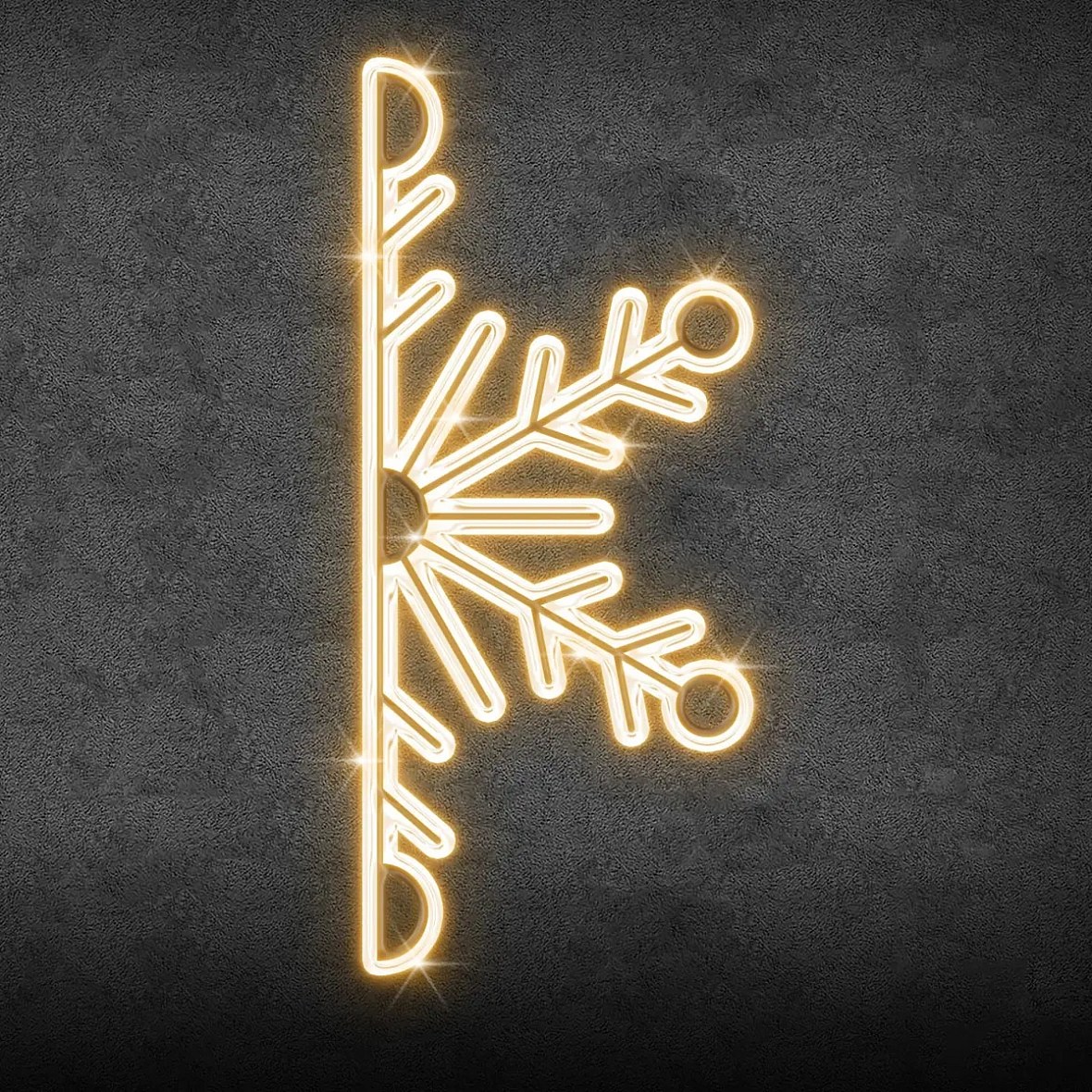 2D LED Half Flake I, suspendu, 100 × 45 cm, blanc chaud, aluminium