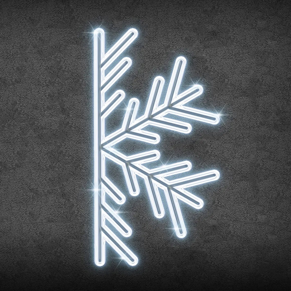 2D LED half-flake light II, suspension, 200 × 100 cm, blanc glacé, aluminium