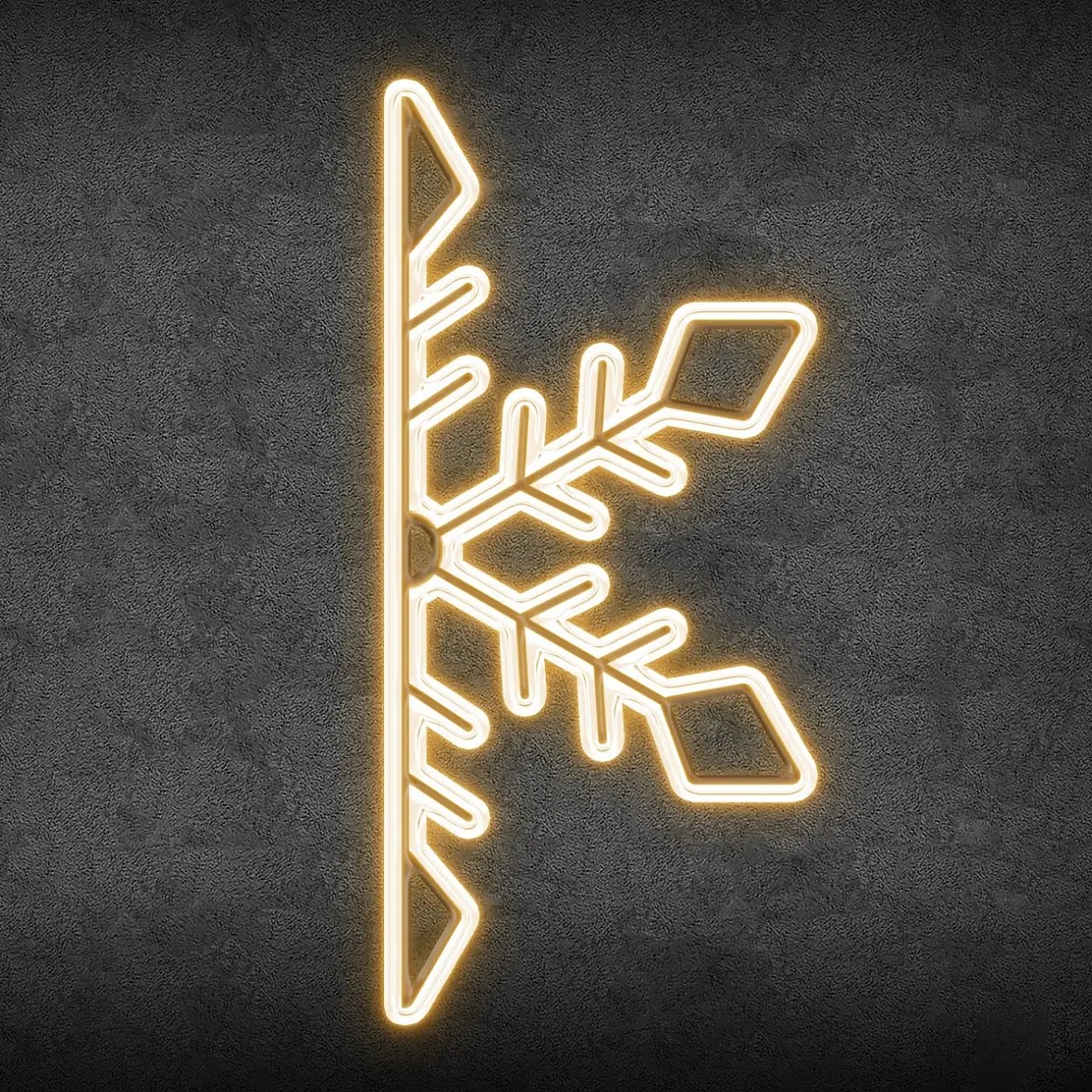 2D LED Half Flake III, suspendu, 120 × 55 cm, blanc chaud, aluminium