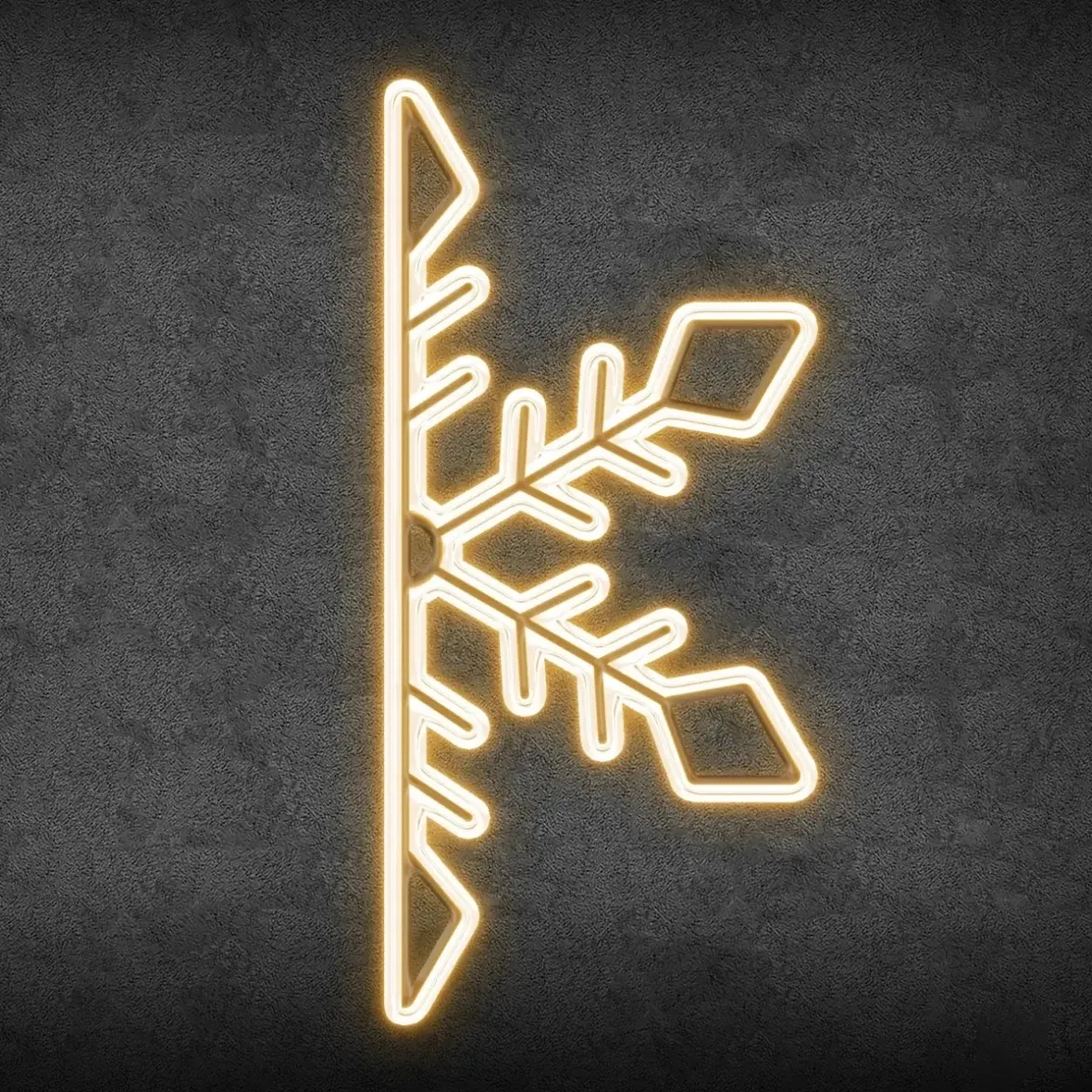 2D LED Half Flake III, suspendu, 120 × 55 cm, blanc chaud, aluminium