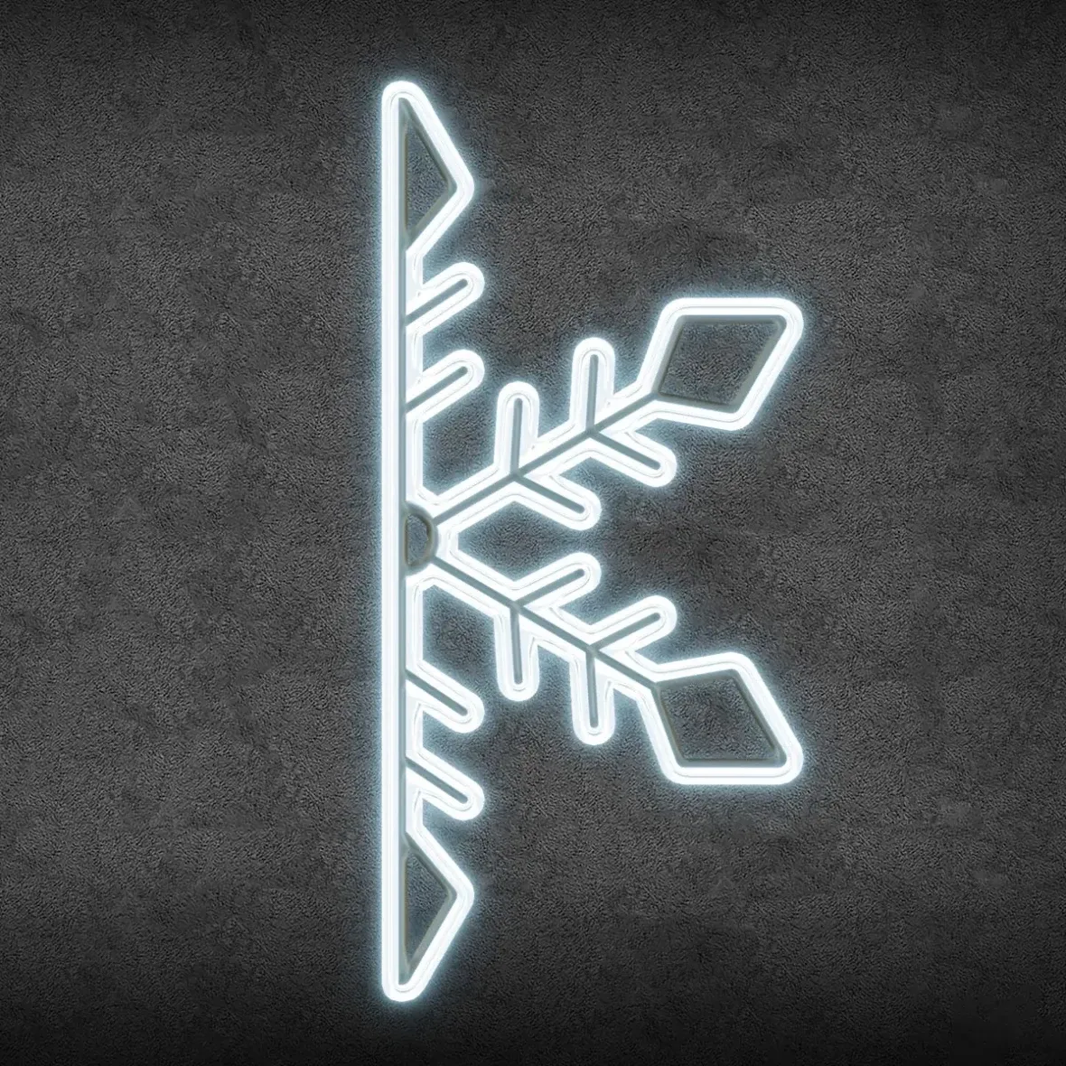 2D LED Half Flake III, suspendu, 200 × 90 cm, blanc glacé, aluminium